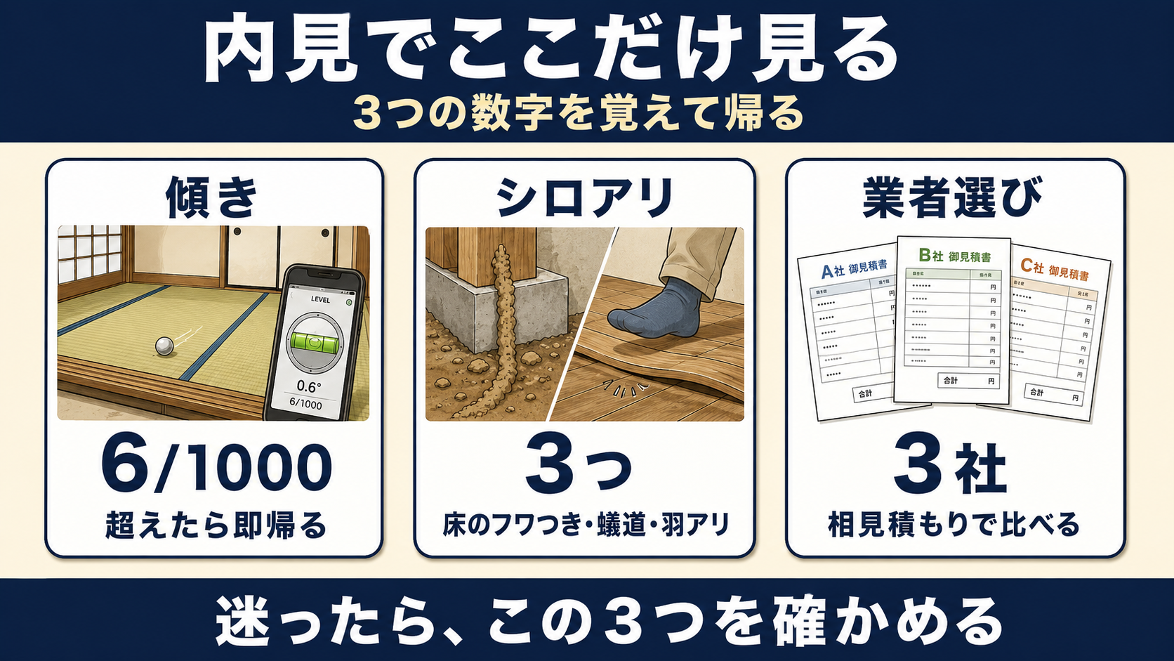 内見でここだけ見る|3つの数字